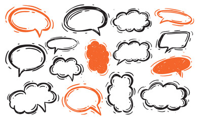 Bubbles set, Hand drawn illustration.	
