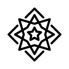 Obraz premium Persian tile line icon