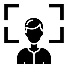 Obraz premium Face Scanner Vector Icon