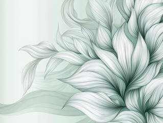 Delicate Green Leaves Illustration