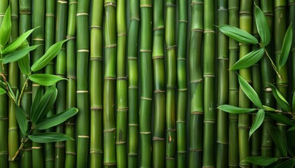 Fototapeta premium Beautiful green bamboo background showcasing intricate textures and natural patterns for nature-themed designs and ecological concepts