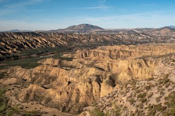 Gorafe desert lunar stone landscape in Spain