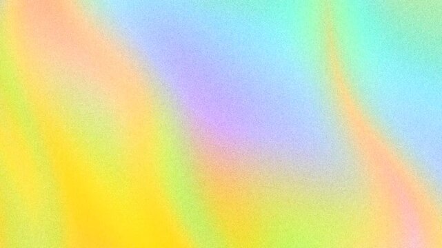 4k seamless loop Holographic lo-fi grain noise texture pastel gradient background, soft flowing waves. Y2K, 2000s style, iridescent glow, fluid design. Digital art, 90s summer visual, banner, graphics