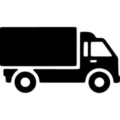 truck icon, transportation glyph icon