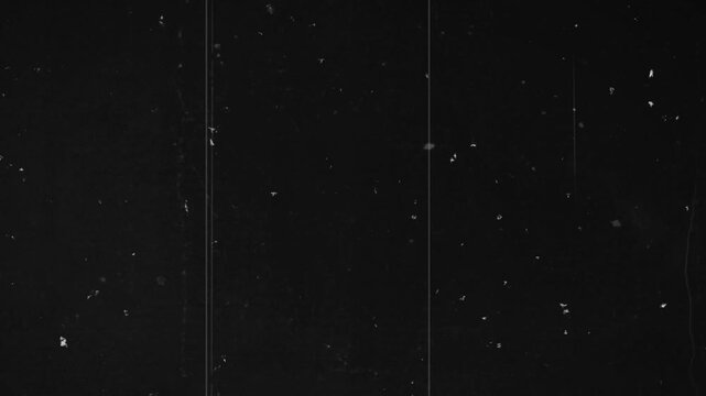 Black Background With Overlay Of White Scratches And Retro Film Dust