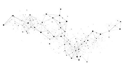 Star constellation line style background isolated on a Transparent background, PNG file.