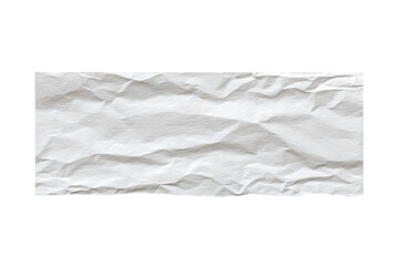 Obraz premium Close-up of a rectangular piece of wrinkled white paper against a black background