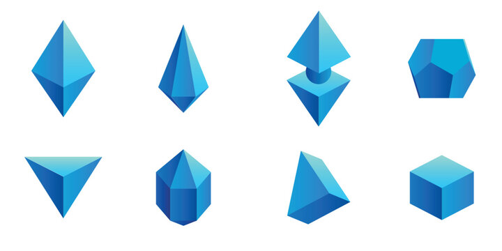 blue d prisma vector