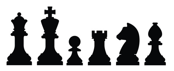 chess pieces vector isolated on white background © Hind