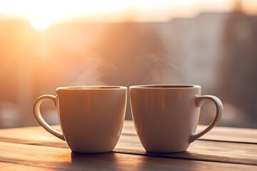 Obraz premium cup of coffee on the table