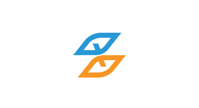 Blue and orange checkmark logo symbol.