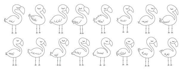 flamingo coloring pages for kids © Odonb