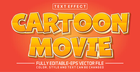Cartoon movie font Text effect editable