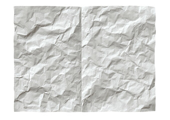 Close-up of a folded, textured sheet of white paper with numerous creases