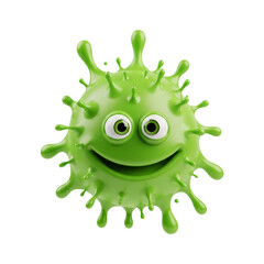 Fototapeta premium A virus symbol with a dangerous appearance isolated with a transparent background.