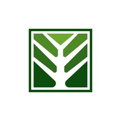 Tree logo icon, Garden plant natural symbols template. Tree of life branch with leaves business sign collection. Vector illustration.