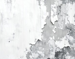 Obraz premium Peeling White Paint on a Concrete Wall with Grunge Texture Background