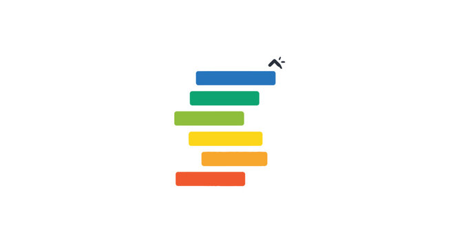 Colorful horizontal bars stacked graph.