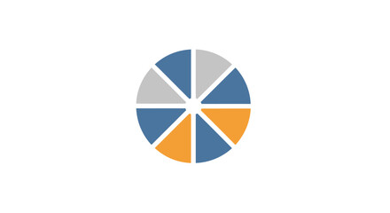 Fototapeta premium Colorful pie chart graph sections.