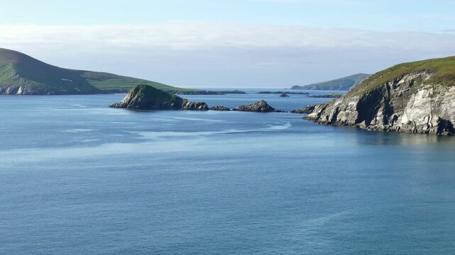 View of Dunmore Head and Devil Horns from the Slea Head Viewingpoint, on the far west Atlantic coast of the Republic of Ireland.