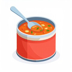 Konserwa jedzenie zupa w puszce