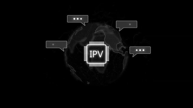 Ipv internet protocol version communication network global connectivity digital technology