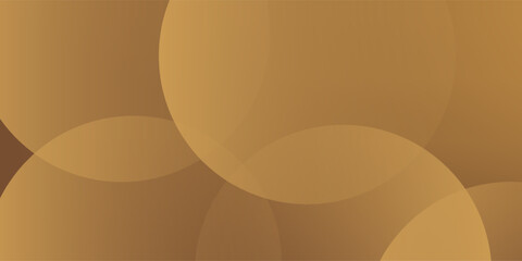 Minimalist banner background brown and yellow gradations.circle shape.vector