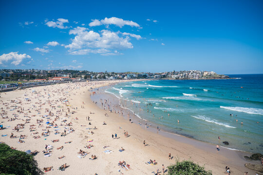 bondi beach and sea in Sydney, New South Wales, Australia