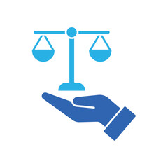 Fairness icon, isolated on white background.