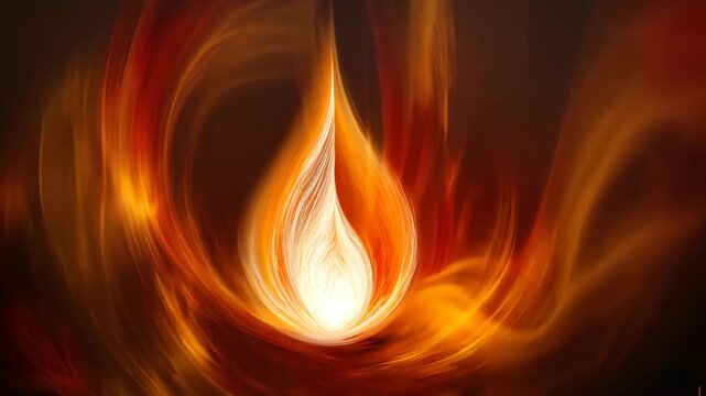 Abstract Flame Design with Warm Color Palette for Creative Projects