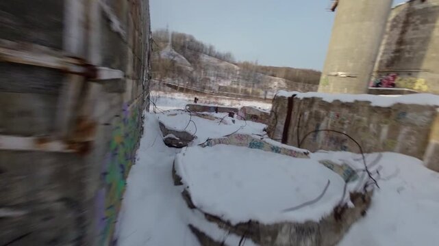FPV urbex footage inside historic Belgo Factory in Quebec