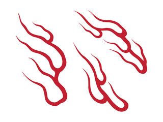 hand drawing japanese flame traditional tattoo illustrations