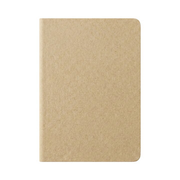 Blank brown kraft paper notebook cover mockup