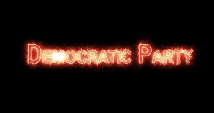 Democratic Party in fire. Loop