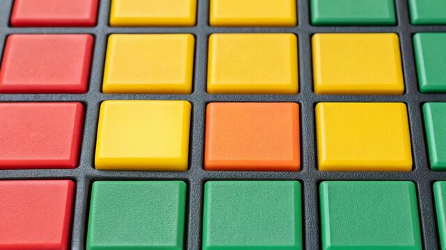 Ai robotics software act readiness manufacturing panel with square button grid for tech gaming finger press button panel guides tactile color grid ai