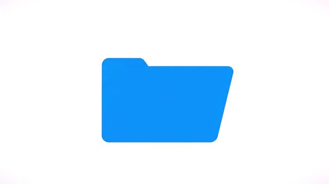 Open File Folder Document Archive, Vector Illustration Animation for Data Storage and Organization