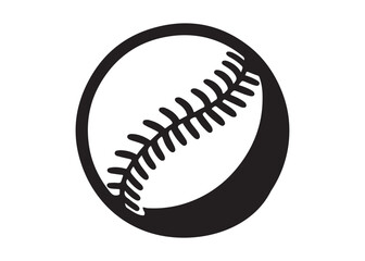 baseball logo silhouette vector, softball silhouette vector illustration, sports ball logo silhouette vector, baseball player logo, baseball bat and ball logo vector silhouette on white background