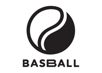 Naklejka premium baseball logo silhouette vector, softball silhouette vector illustration, sports ball logo silhouette vector, baseball player logo, baseball bat and ball logo vector silhouette on white background