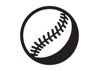 baseball logo silhouette vector, softball silhouette vector illustration, sports ball logo silhouette vector, baseball player logo, baseball bat and ball logo vector silhouette on white background