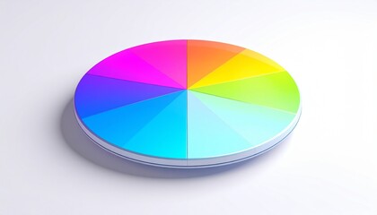 Obraz premium Vibrant Color Wheel Illustration on White Background with Even Lighting