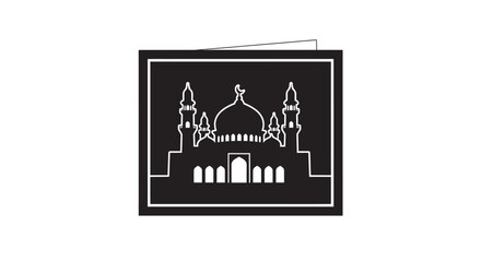 Ramadan Mosque Silhouette Sticker Icon