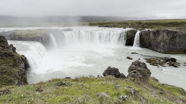 Gooafoss Waterfall on the Skjalfandafljot River, Norourland vestra in Northern Iceland