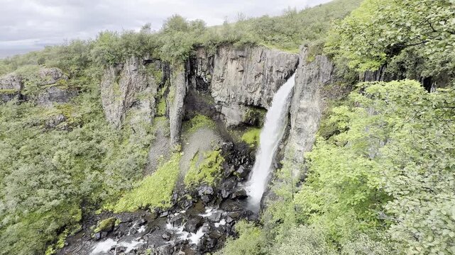 Hundafoss Waterfall in Skaftafell National Park, Iceland