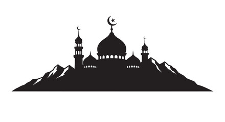 Ramadan Mosque Silhouette Graphic Design