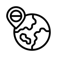 Singapore map line icon