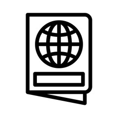 Singapore passport line icon