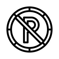 no parking line icon