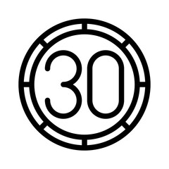 speed limit line icon
