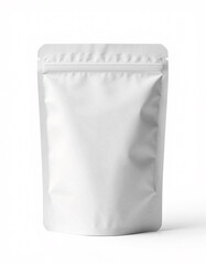Blank Snack Pouch Standing on White Background