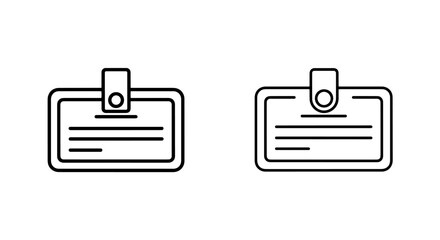 Two ID badge icons with clips
